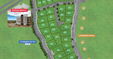 a vendre - parcelle viabilisée de 363m2 à marie caze, la plaine saint paul