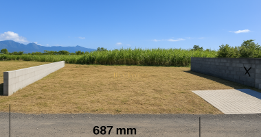 À saint-andré   ravine creuse terrain plat de 687 m2 au fond d'une impasse