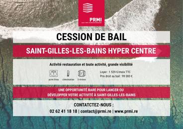 Achat  Cession de bail Saint-Gilles les Bains (97434) - REUNION