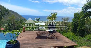 habitation de charme et d'exception + bungalow , piscines à pointe noire - belle vue sur la mer des caraibe