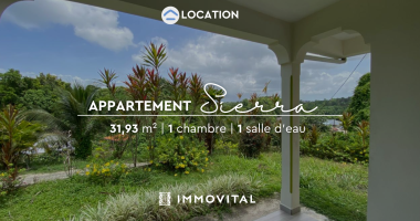 location appartement t2 meublÉ, dans le quartier de cocoyer dans la commune du gosier