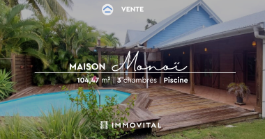À vendre   charmante villa t4 + garage en bois rouge avec piscine, jardin clôturé, proche commodités