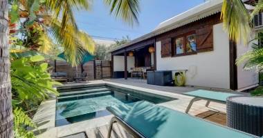 villa t3 (2 chambres) + mezzanine, meublée, 78 m2, saline les bains