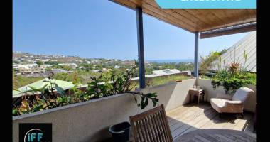 t3 avec grande terrasse vue océan - saint-gilles les bains