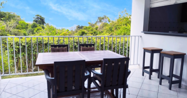 a louer f3 meublé avec jardin privatif, piscine en commun et charges comprises   mare-gaillard